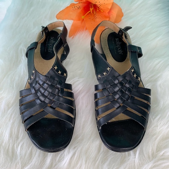 Softspots black slingback sandal - Picture 2 of 8